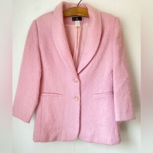 Vintage Jacket Women’s 6 Mohair Wool Pink Blazer Nicole Summers Baby Pink
